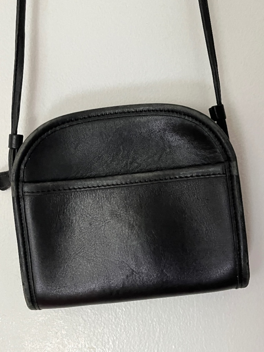 Vintage small black Coach cross-body bag